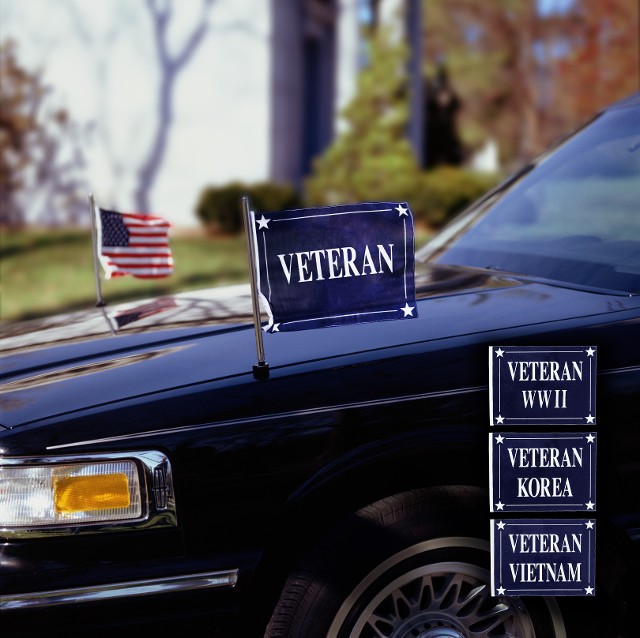Funeral Procession Flags and Stands, Procession Flag Carrier, Parking Cones